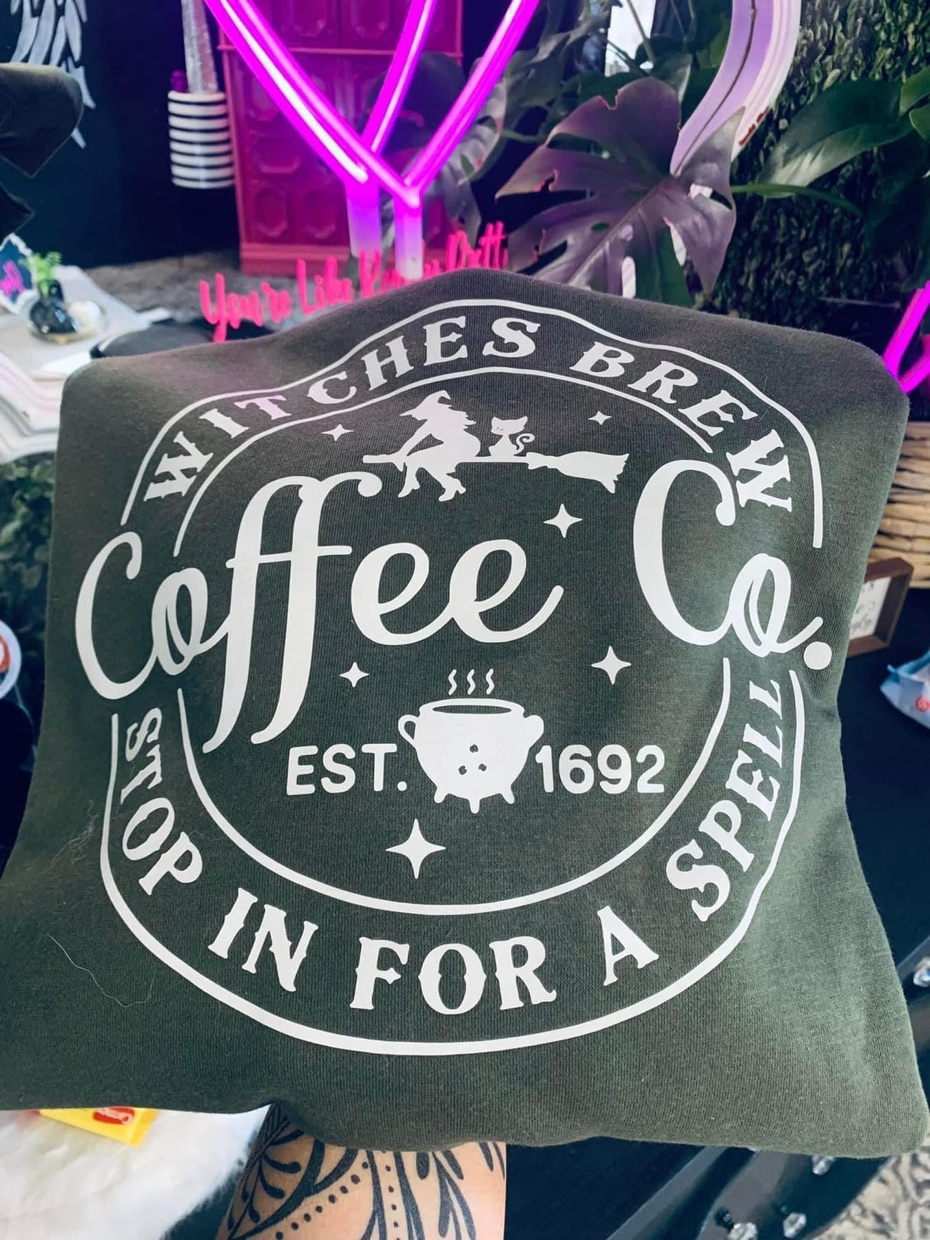 Witches Brew Coffee Co Crew Neck Sweatshirt Pullover