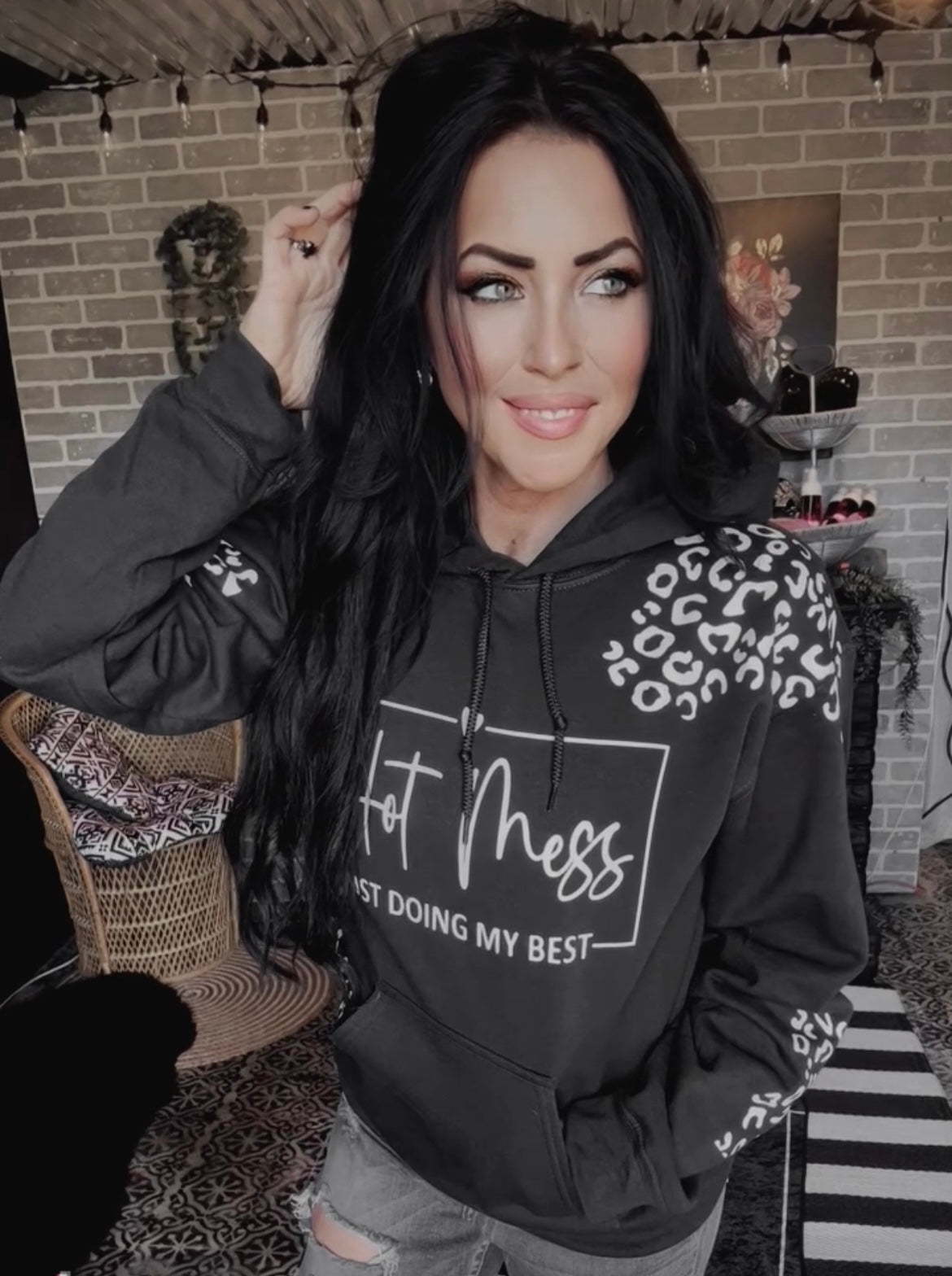 Hot Mess Black Hoodie