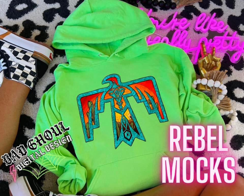 Neon Green Thunderbird Hoodie