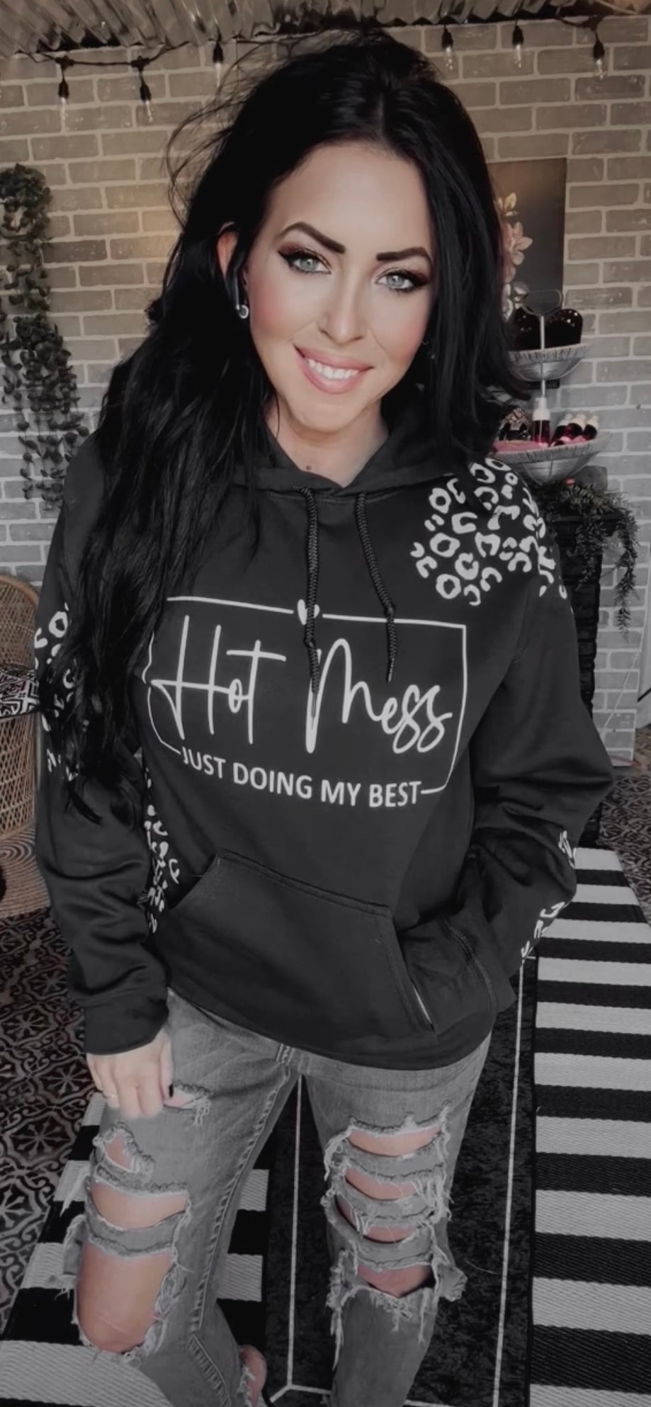 Hot Mess Black Hoodie