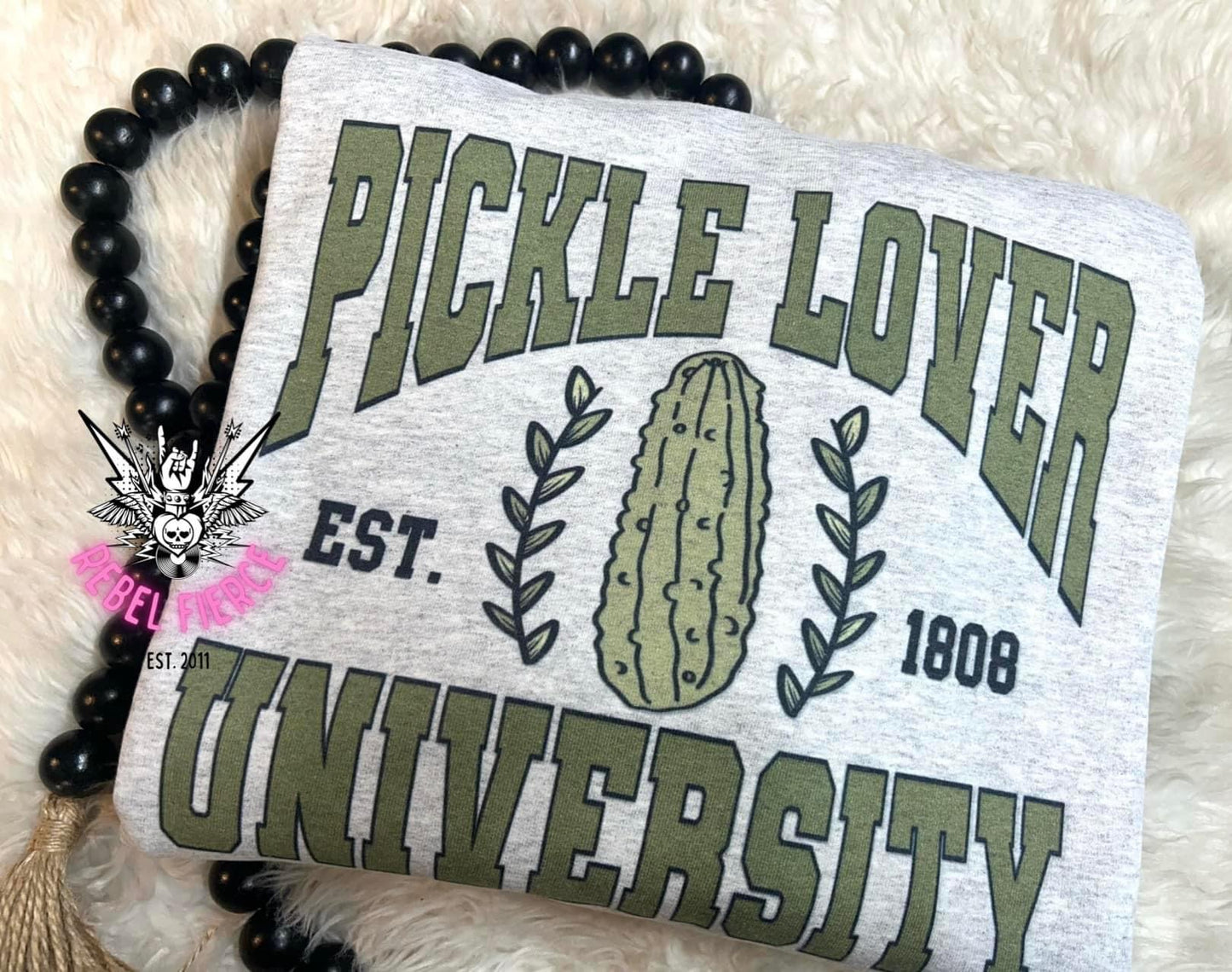 Pickle Lover University Crew Neck Sweatshirt