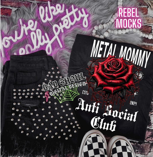 Metal Mommy Anti Social Club Black Tee