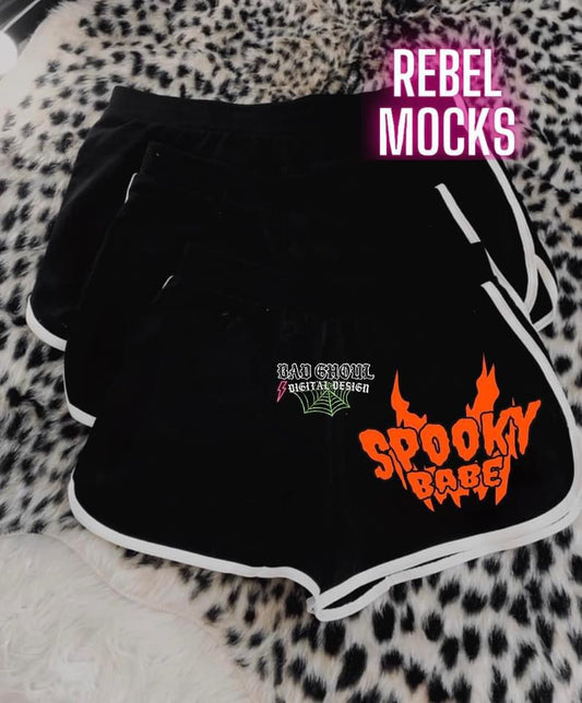 Spooky Babe Black Dolphin Shorts