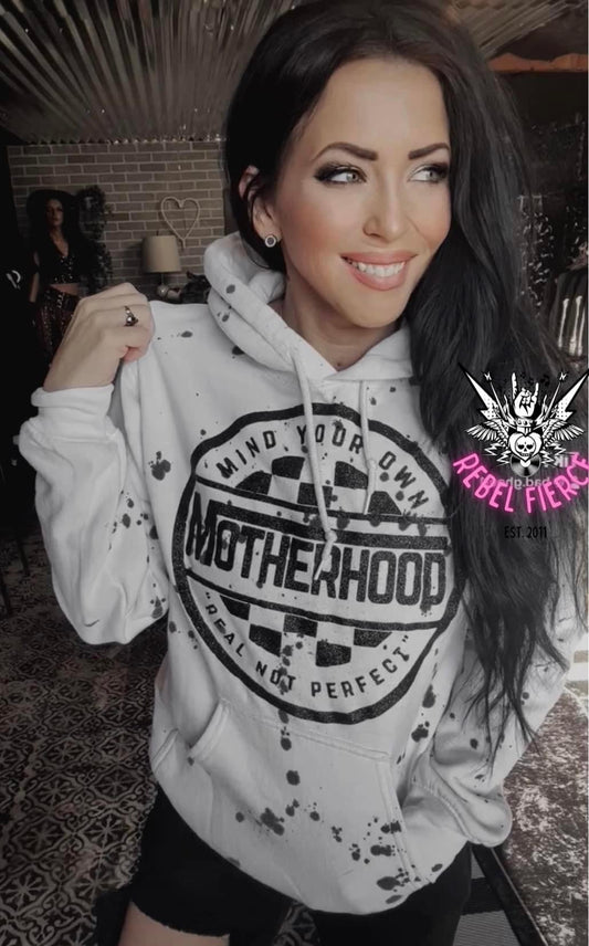 Mind Your Own Motherhood Hoodie Sweatshirt Pullover Splatter