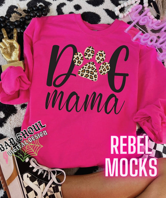 Dog Mama Pink Crew Neck Sweatshirt Pullover