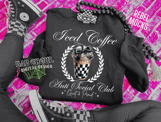 Iced Coffee Anti Social Club Crew Neck Sweatshirt