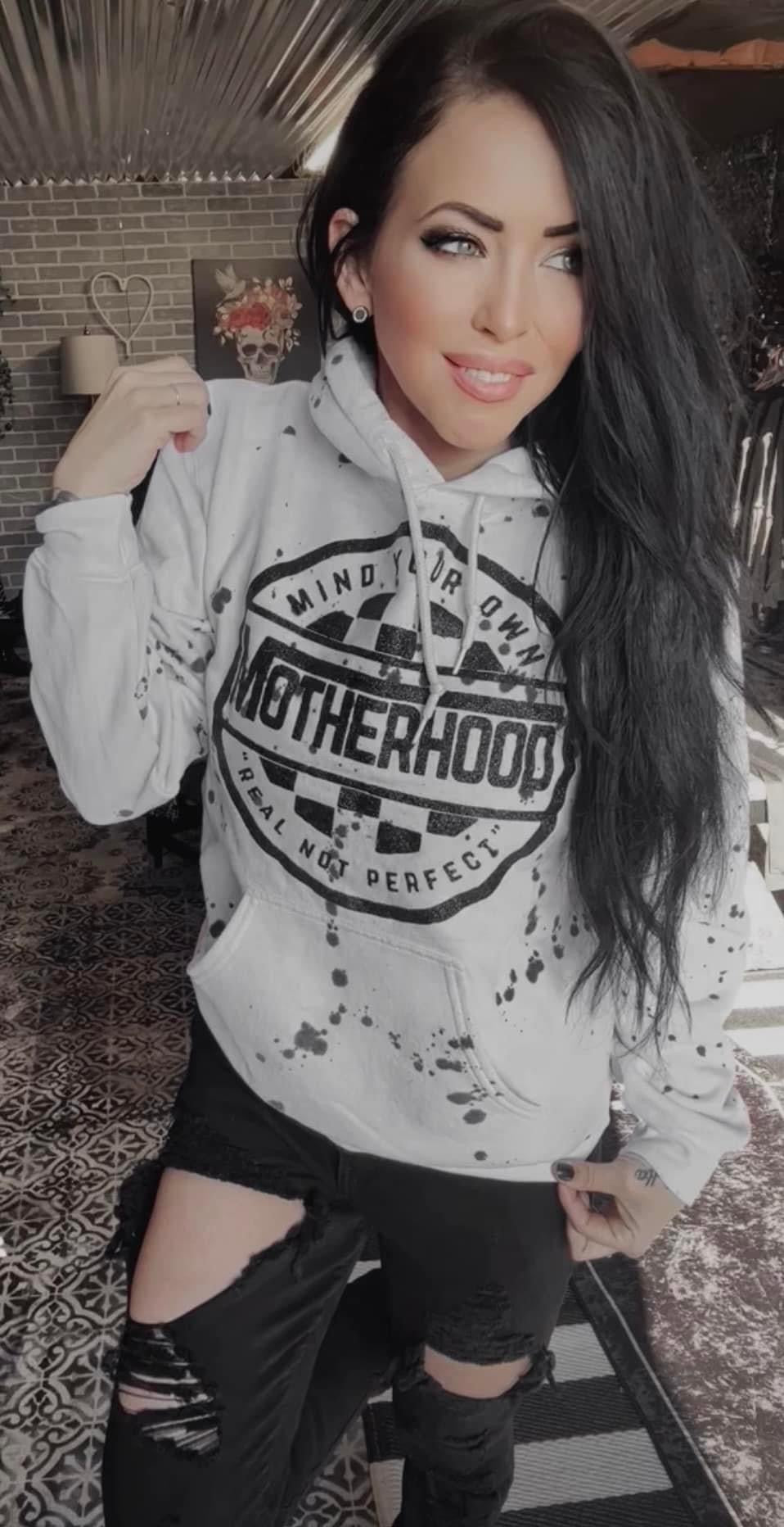 Mind Your Own Motherhood Hoodie Sweatshirt Pullover Splatter