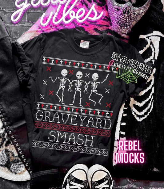 Graveyard Smash Black Tee