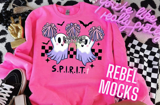 Spirit Neon Pink Crew Neck Sweatshirt