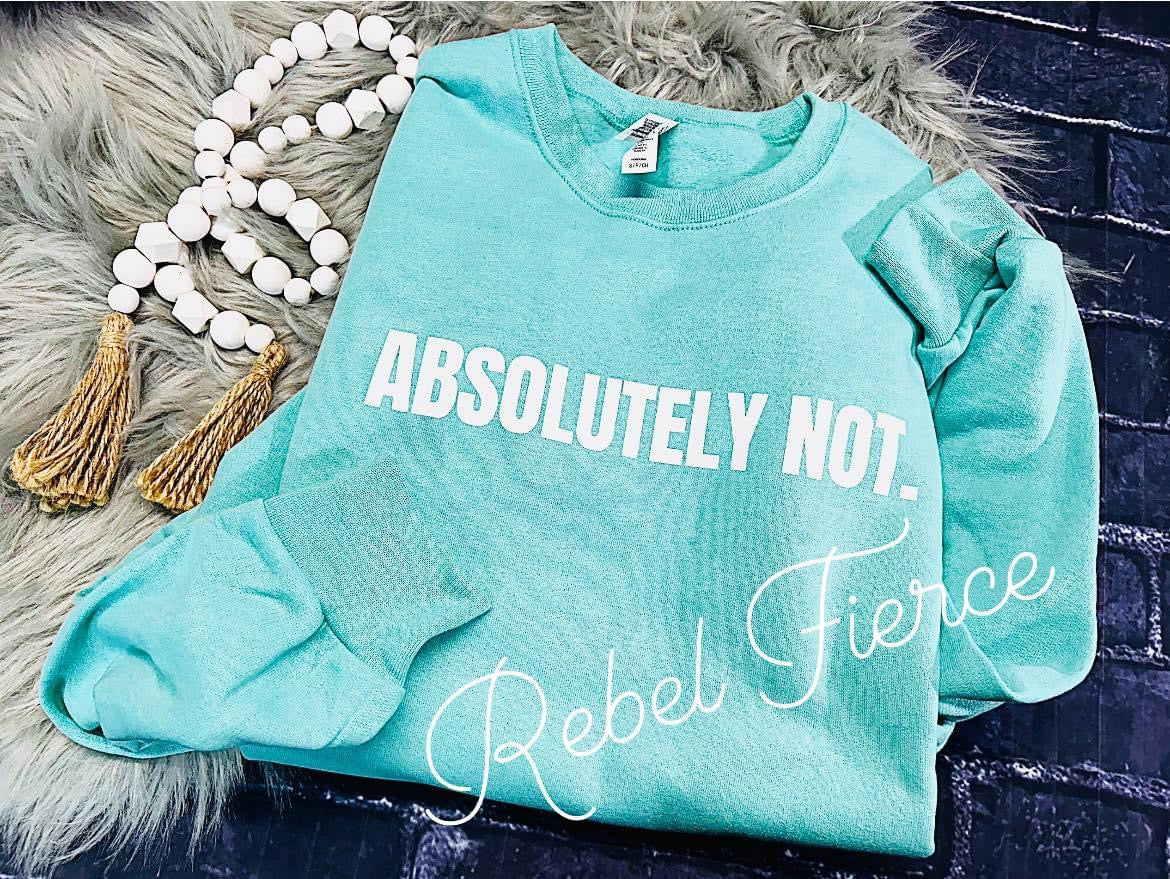 Absolutely Not Crew Neck sweatshirt Pullover