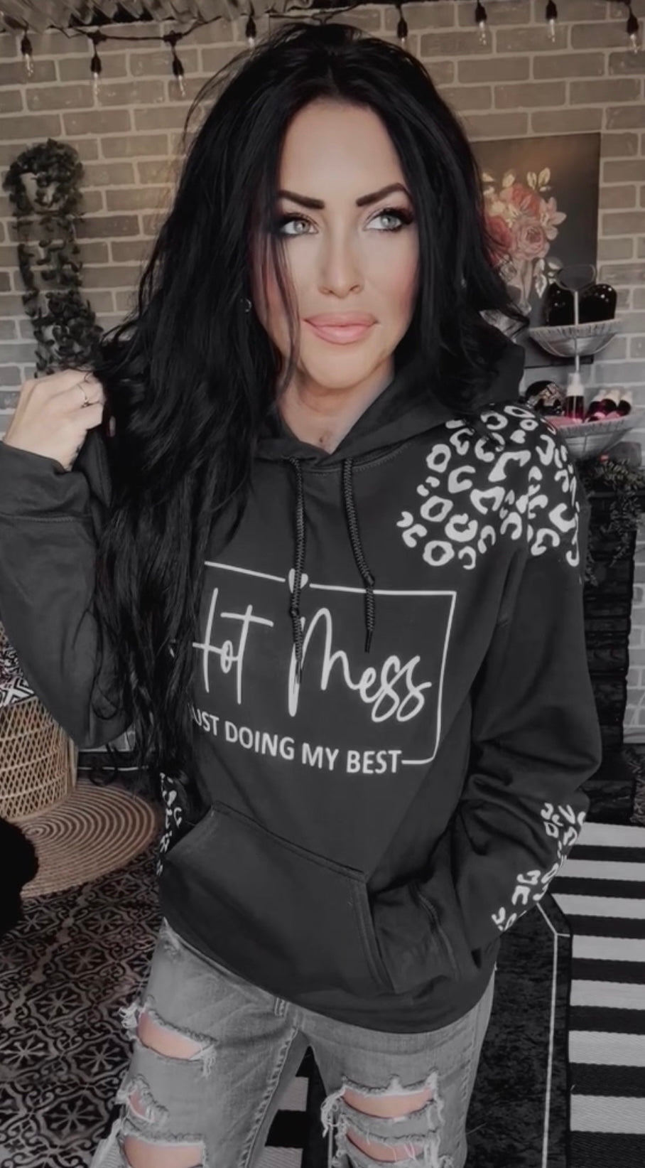 Hot Mess Black Hoodie