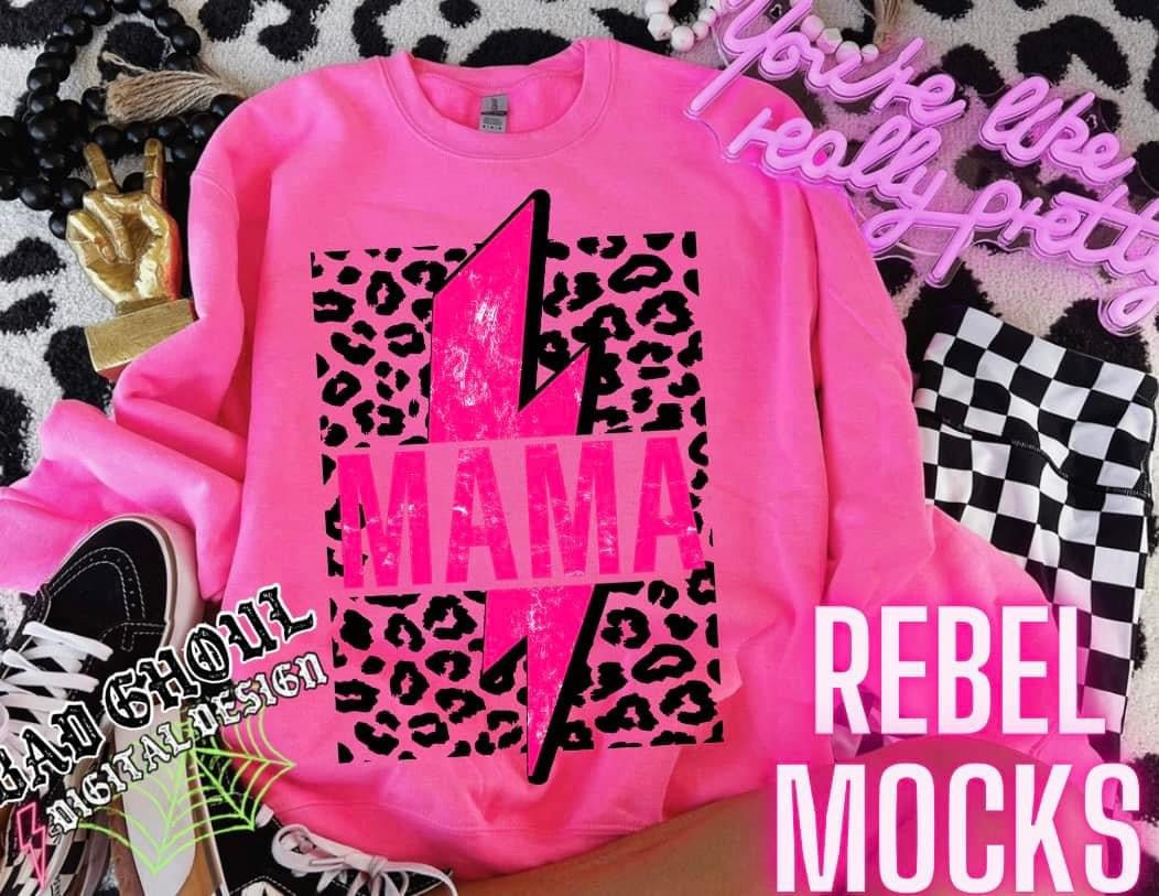 MAMA Leopard Print Pink Sweatshirt Pullover Hoodie