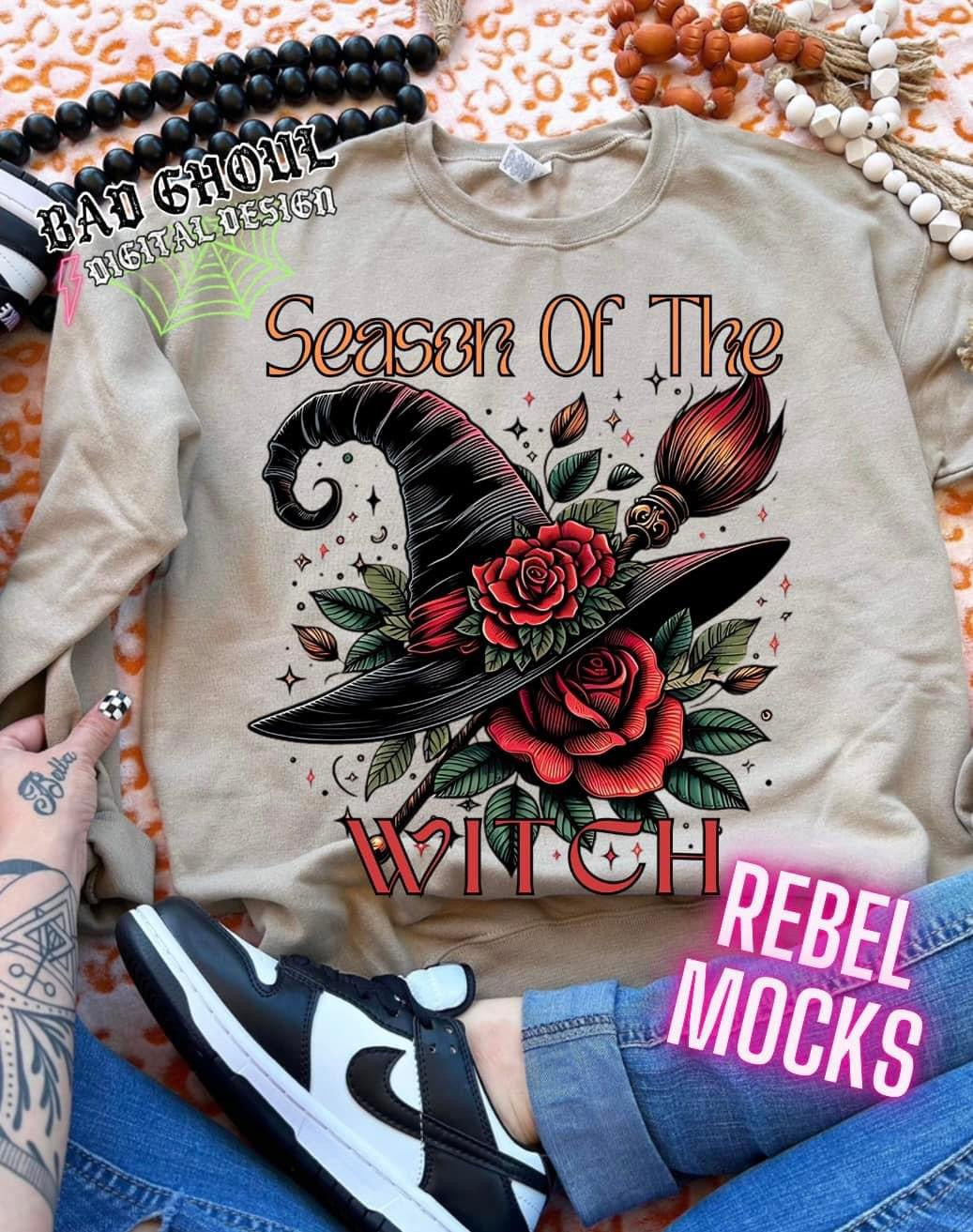 Season of the witch kahki Crew Neck sweatshirt Pullover