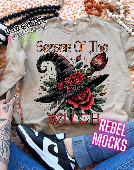 Season of the witch kahki Crew Neck sweatshirt Pullover