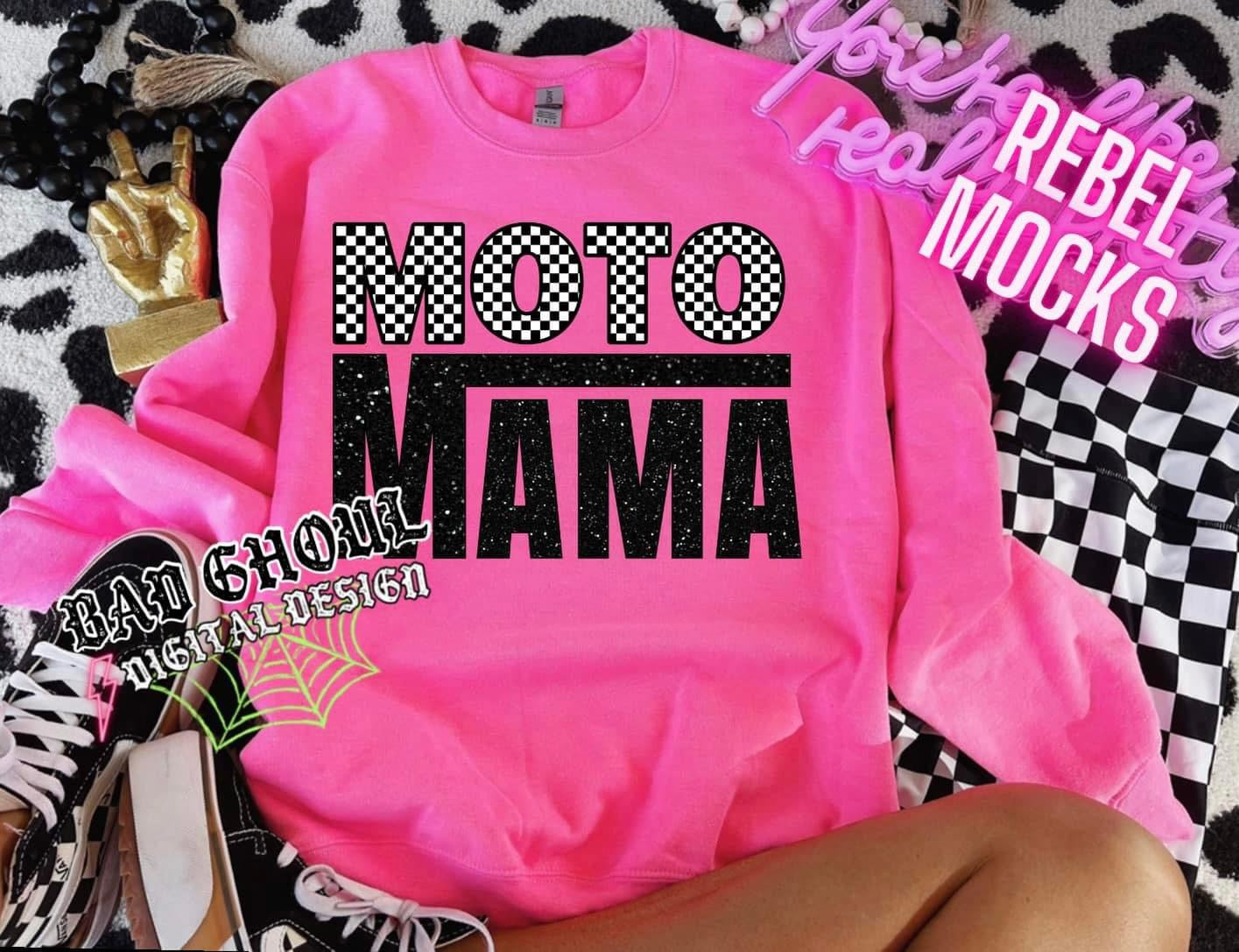 Moto Mama Pink Crew Neck Sweatshirt