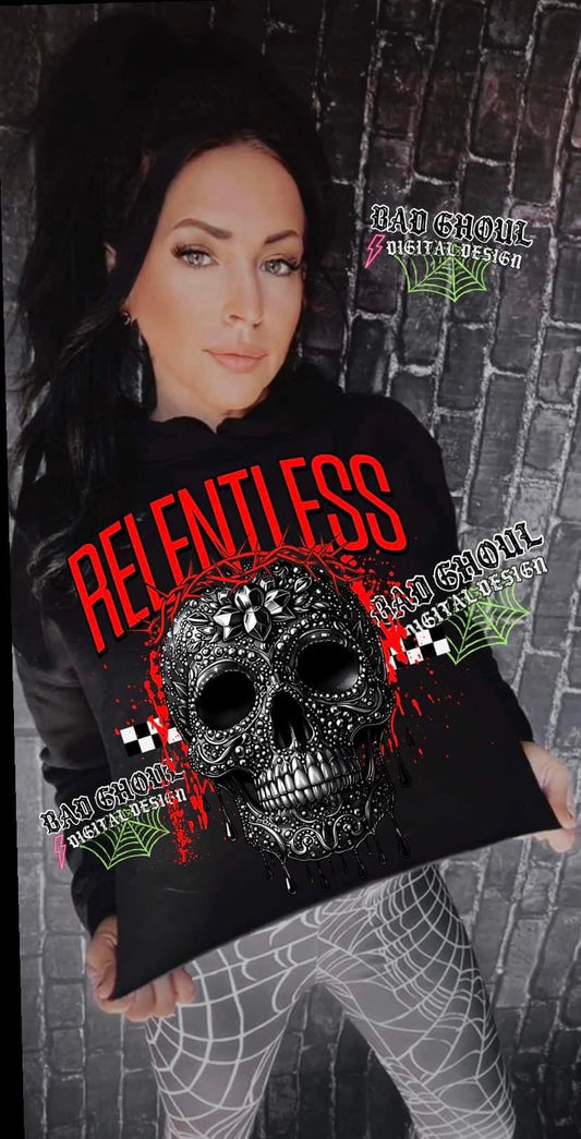 Relentless Mid Crop Black Hoodie