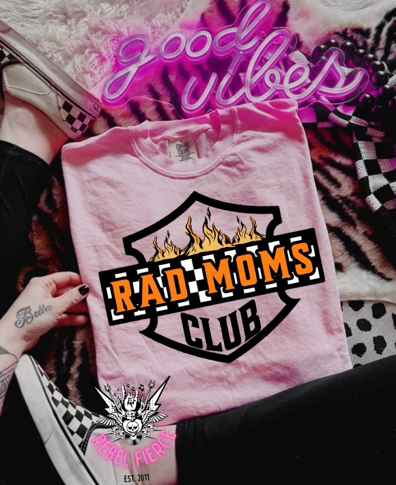 Rad Moms Club Comfort Color Pink