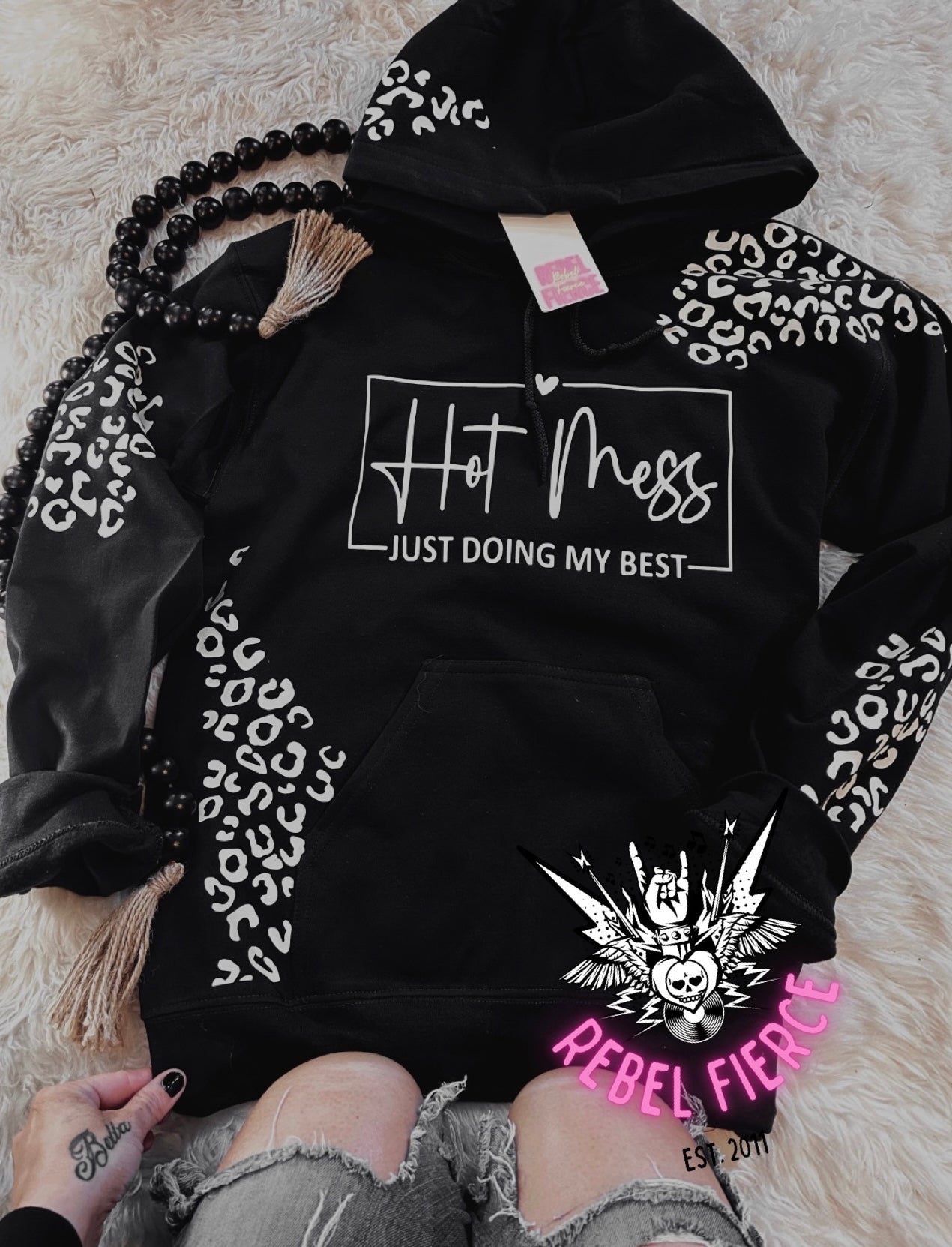 Hot Mess Black Hoodie