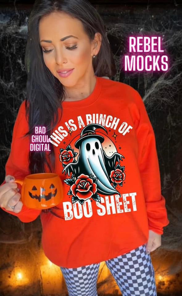 This Is Some Boo Sheet Orange Crew Neck Sweatshirt