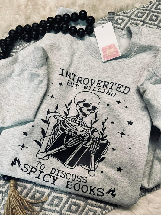 Introverted But Willing To Crew Neck Sweatshirt