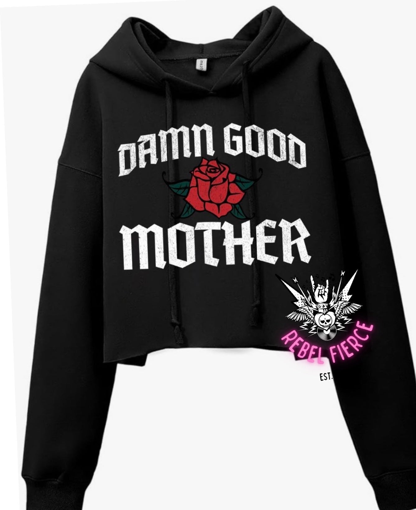 Damn Good Mother Crop Hoodie